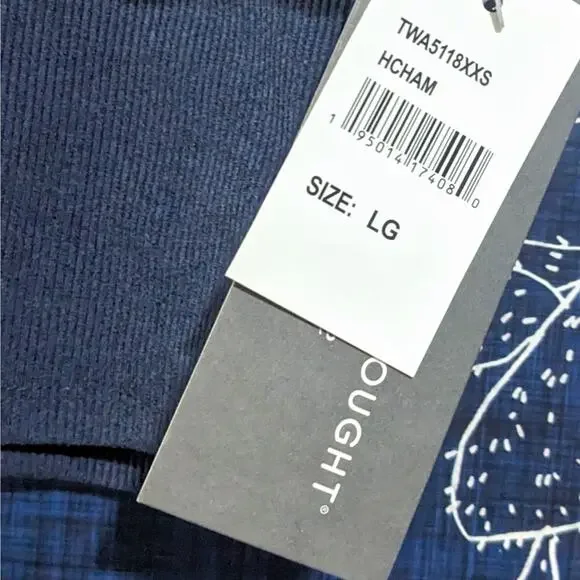 NWT Threads 4 Thought Kensi Rib Sports Bra Heather Chambray Women's Size Large - Picture 9 of 12